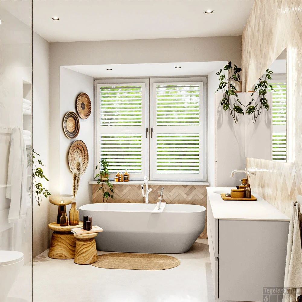 MONDIAZ VICA 200cm Badmeubel Onderkast Linen 4 Lades. Wastafel MOON Links Zonder Kraangat, Kleur Talc. 6 MONDIAZ VICA 200cm Badmeubel Onderkast Linen 4 Lades. Wastafel MOON Links Zonder Kraangat, Kleur Talc. - Afbeelding 6