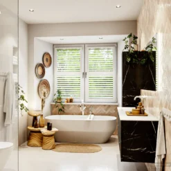 MONDIAZ VICA 150cm Badmeubel Onderkast Marquina 2 Lades. Wastafel CLOUD Links 1 Kraangat, Kleur Talc. -Baden Luxe Verkoop badkamermeubel vica marquina cloud talc set3 0047