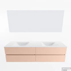 MONDIAZ VICA 180cm Badmeubel Onderkast Rosee 4 Lades. Wastafel CLOUD Dubbel 2 Kraangaten, Kleur Talc Met Spiegel LED. 11 MONDIAZ VICA 180cm Badmeubel Onderkast Rosee 4 Lades. Wastafel CLOUD Dubbel 2 Kraangaten, Kleur Talc Met Spiegel LED. -Baden Luxe Verkoop badkamermeubel vica rosee cloud talc google11 0092