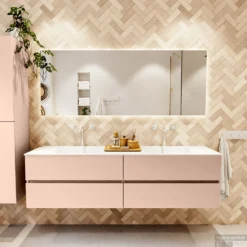 MONDIAZ VICA 180cm Badmeubel Onderkast Rosee 4 Lades. Wastafel CLOUD Dubbel 2 Kraangaten, Kleur Talc Met Spiegel LED. 12 MONDIAZ VICA 180cm Badmeubel Onderkast Rosee 4 Lades. Wastafel CLOUD Dubbel 2 Kraangaten, Kleur Talc Met Spiegel LED. -Baden Luxe Verkoop badkamermeubel vica rosee cloud talc set1 0092