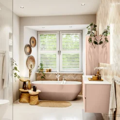 MONDIAZ VICA 140cm Badmeubel Onderkast Rosee 4 Lades. Wastafel CLOUD Links 1 Kraangat, Kleur Talc Met Spiegel LED. -Baden Luxe Verkoop badkamermeubel vica rosee cloud talc set3 0066