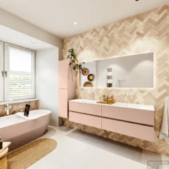 MONDIAZ VICA 180cm Badmeubel Onderkast Rosee 4 Lades. Wastafel CLOUD Dubbel 2 Kraangaten, Kleur Talc Met Spiegel LED. 14 MONDIAZ VICA 180cm Badmeubel Onderkast Rosee 4 Lades. Wastafel CLOUD Dubbel 2 Kraangaten, Kleur Talc Met Spiegel LED. -Baden Luxe Verkoop badkamermeubel vica rosee cloud talc set4 0092