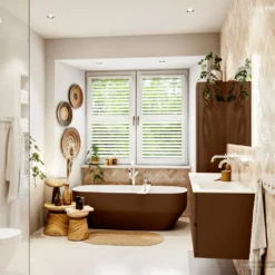 MONDIAZ VICA 140cm Badmeubel Onderkast Rust 4 Lades. Wastafel CLOUD Dubbel Zonder Kraangat, Kleur Talc. -Baden Luxe Verkoop badkamermeubel vica rust cloud talc set3 0071