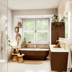 MONDIAZ VICA 190cm Badmeubel Onderkast Rust 4 Lades. Wastafel CLOUD Dubbel 2 Kraangaten, Kleur Talc. -Baden Luxe Verkoop badkamermeubel vica rust cloud talc set3 0098