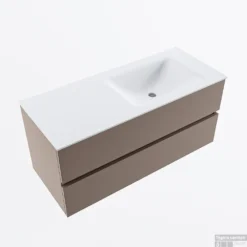 MONDIAZ VICA 110cm Badmeubel Onderkast Smoke 2 Lades. Wastafel CLOUD Rechts Zonder Kraangat, Kleur Talc. 10 MONDIAZ VICA 110cm Badmeubel Onderkast Smoke 2 Lades. Wastafel CLOUD Rechts Zonder Kraangat, Kleur Talc. -Baden Luxe Verkoop badkamermeubel vica smoke cloud talc google2 0021