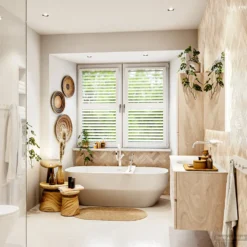 MONDIAZ VICA 130cm Badmeubel Onderkast Underlayment 2 Lades. Wastafel Moon Midden Zonder Kraangat, Kleur Talc Met Spiegel LED. -Baden Luxe Verkoop badkamermeubel vica underlayment moon talc set3 0034