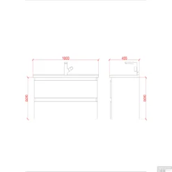 Badkamermeubelset Boss & Wessing Sally 100 Cm Twee Soft-Close Lades Eiken -Baden Luxe Verkoop badkamermeubelset creavit sally 100 cm twee soft close lades eiken tech