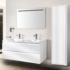 Badkamermeubelset Boss & Wessing Sally 160 Cm Vier Soft-Close Lades Hoogglans Wit