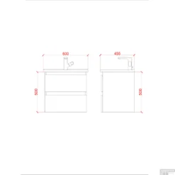 Badkamermeubelset Boss & Wessing Sally 60 Cm Twee Soft-Close Lades Eiken -Baden Luxe Verkoop badkamermeubelset creavit sally 60 cm twee soft close lades eiken tech