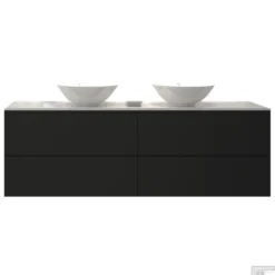 Badkamermeubelset Gliss Zeus 160 Cm Mat Zwart Met Waskom -Baden Luxe Verkoop badkamermeubelset gliss zeus 160 cm mat zwart met waskom shop