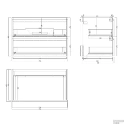 Badkamermeubelset Gliss Zeus 160 Cm Mat Zwart Met Waskom -Baden Luxe Verkoop badkamermeubelset gliss zeus 160 cm mat zwart met waskom tech