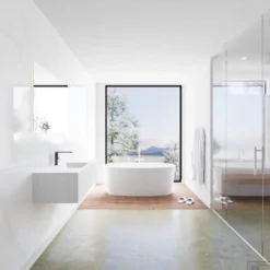 Badkamermeubelset Mondiaz LAGOM 110 Cm Gecentreerde Waskom Solid Surface Met 1 Kraangat Mat Wit (1 Lade) -Baden Luxe Verkoop badkamermeubelset mondiaz lagom 110 cm met led gecentreerde wastafel solid surface met 1 kraangat mat wit 1 lade side