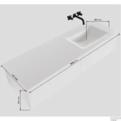 Badkamermeubelset Mondiaz LAGOM 180 Cm Rechtse Waskom Solid Surface Zonder Kraangaten Mat Wit (2 Laden) 7 Badkamermeubelset Mondiaz LAGOM 180 Cm Rechtse Waskom Solid Surface Zonder Kraangaten Mat Wit (2 Laden) -Baden Luxe Verkoop badkamermeubelset mondiaz lagom 180 cm led rechtse wastafel solid surface zonder kraangaten mat zwart 2 laden tech 2