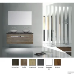 Badkamermeubelset Sanicare Q12 2 Laden Antraciet (spiegel Optioneel)