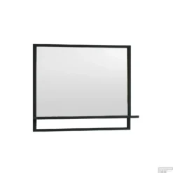 Badkamerspiegel Casajoy 80x70cm Met Planchet Zwart