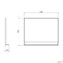 Badkamerspiegel Met Planchet Arcqua Reflect 100x80 Cm Mat Zwart -Baden Luxe Verkoop badkamerspiegel reflect planchet spi126475 tech1