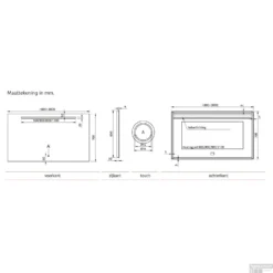 Badkamerspiegel Xenz Lazise 60x70cm Met LED Verlichting -Baden Luxe Verkoop badkamerspiegel xenz lazise met led verlichting en spiegelverwarming tech