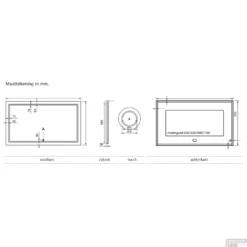 Badkamerspiegel Xenz Sirmione 80x70cm Met Rondom Ledverlichting En Spiegelverwarming -Baden Luxe Verkoop badkamerspiegel xenz sirmione met rondom ledverlichting tech 2