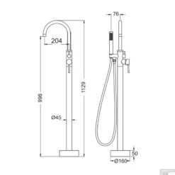 Badkraan Allibert Olymp Mengkraan Met Handdouche Vrijstaand Messing 5 Badkraan Allibert Olymp Mengkraan Met Handdouche Vrijstaand Messing -Baden Luxe Verkoop badkraan allibert olymp mengkraan met handdouche vrijstaand messing tec