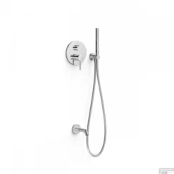 Badkraan Inbouw Tres Study Exclusive Met Staafhanddouche, Wanduitloop En Mengkraan Rapid Box Chroom