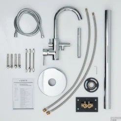 Badkraan Vrijstaand Schütte Cornwall 110 Cm Metalen Greep En Keramische Schijven Chroom -Baden Luxe Verkoop badkraan schutte cornwall 75800 detail5