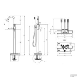 Badkraan Vrijstaand Schütte Cornwall 110 Cm Metalen Greep En Keramische Schijven Chroom -Baden Luxe Verkoop badkraan schutte cornwall 75800 tech