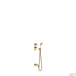 Badkraan Tres Clasic Thermostatisch Inbouw Incl. Handdouche Goud