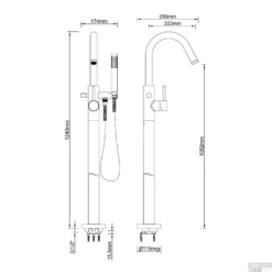 Badkraan Wiesbaden Caral Vrijstaand Mengkraan Compleet Matzwart -Baden Luxe Verkoop badkraan wiesbaden caral vrijstaand mengkraan compleet matzwart tech