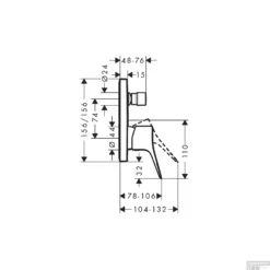 Badmengkraan Inbouw HansGrohe Vivenis Eengreeps Mat Wit -Baden Luxe Verkoop badmengkraan inbouw hansgrohe vivenis eengreeps tech 2