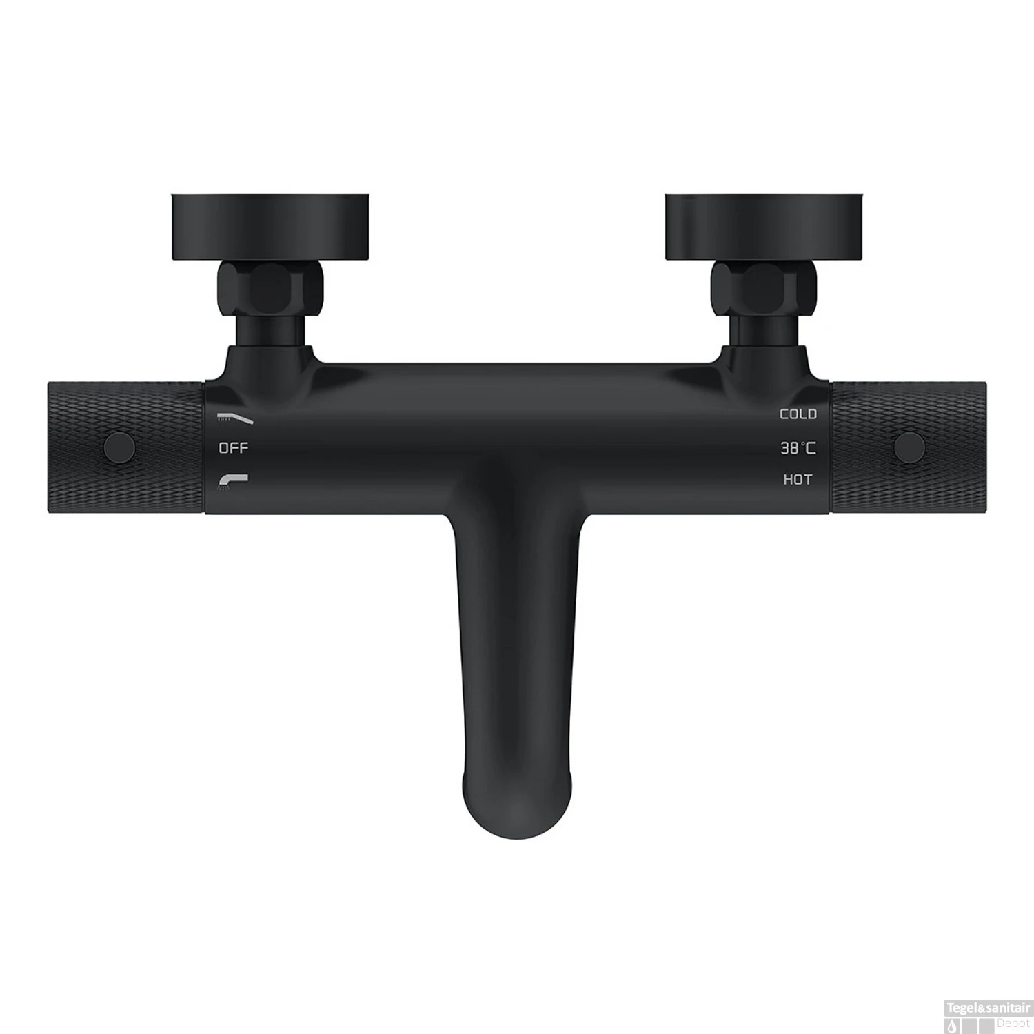 Badmengkraan Thermostatisch Boss & Wessing James Hartafstand 15 Cm Mat Zwart - Afbeelding 2