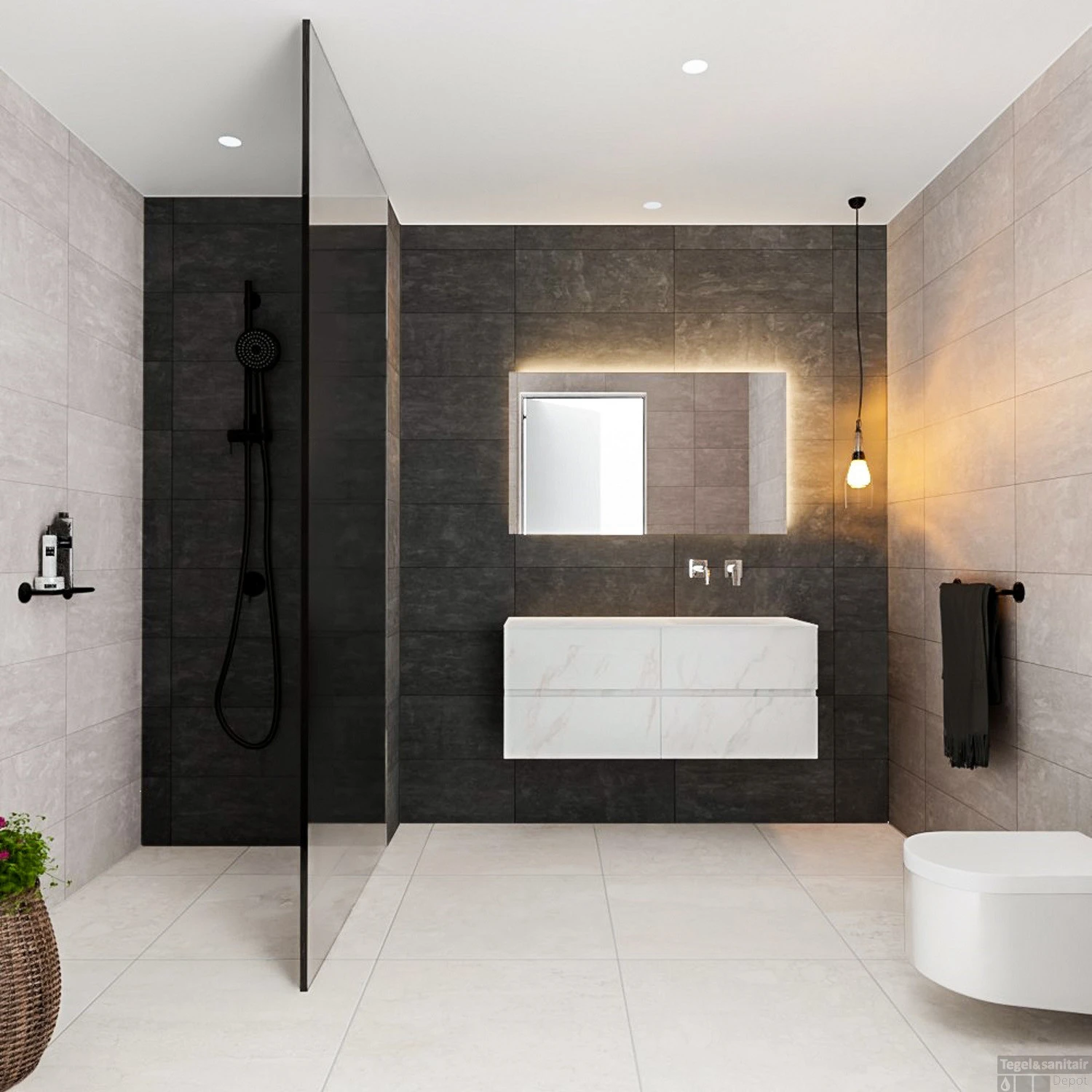 Badkamermeubel BWS Valencia Carrara Mat 120 Cm Solid Surface Wastafel Rechthoekige Wasbak Rechts (0 Kraangaten, 4 Lades) 1 Badkamermeubel BWS Valencia Carrara Mat 120 Cm Solid Surface Wastafel Rechthoekige Wasbak Rechts (0 Kraangaten, 4 Lades)