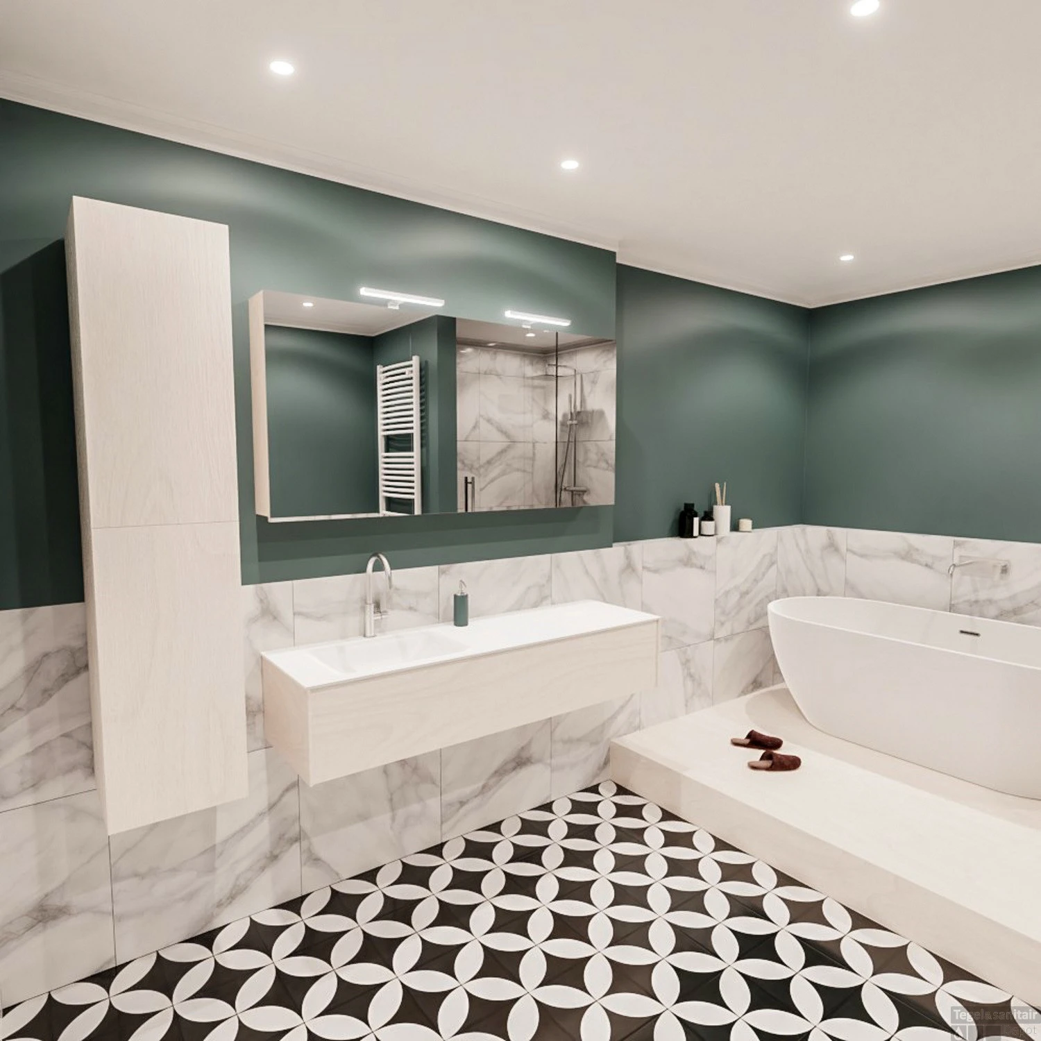 Badkamermeubel BWS Madrid Wit 150x45x30 Cm Mat Witte Solid Surface Wastafel Links (1 Kraangat) 4 Badkamermeubel BWS Madrid Wit 150x45x30 Cm Mat Witte Solid Surface Wastafel Links (1 Kraangat) - Afbeelding 4