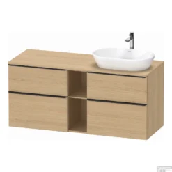Badmeubel Duravit D-Neo Wand 140x55x64.4 Cm Mat Natuur Eiken Rechts