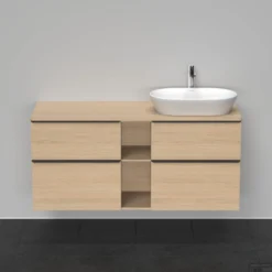 Badmeubel Duravit D-Neo Wand 140x55x64.4 Cm Mat Natuur Eiken Rechts -Baden Luxe Verkoop badmeubel duravit d neo wand 1400x550x644 mm mat natuur eiken rechts 4