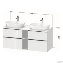 Badmeubel Duravit D-Neo Wand 140x55x64.4 Cm Mat Wit -Baden Luxe Verkoop badmeubel duravit d neo wand 1400x550x644 mm mat wit tech