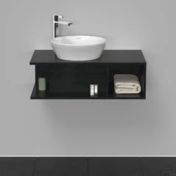 Badmeubel Duravit D-Neo Wand 80x48x26 Cm Rechts Mat Eiken Zwart -Baden Luxe Verkoop badmeubel duravit d neo wand 800x480x260 mm rechts mat eiken zwart 2