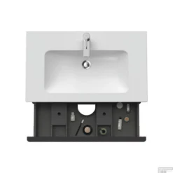 Badmeubel Duravit D-Neo Wand 81x46.2x62.5 Cm Mat Basalt -Baden Luxe Verkoop badmeubel duravit d neo wand 810x462x625 mm mat basalt 3