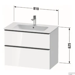 Badmeubel Duravit D-Neo Wand 81x46.2x62.5 Cm Mat Basalt -Baden Luxe Verkoop badmeubel duravit d neo wand 810x462x625 mm mat basalt tech