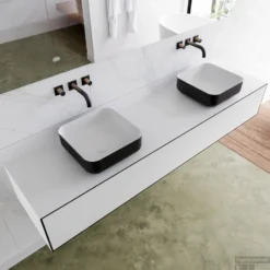 Baden Luxe Verkoop -Baden Luxe Verkoop badmeubel met solid surface wastafel model lagom top 00217