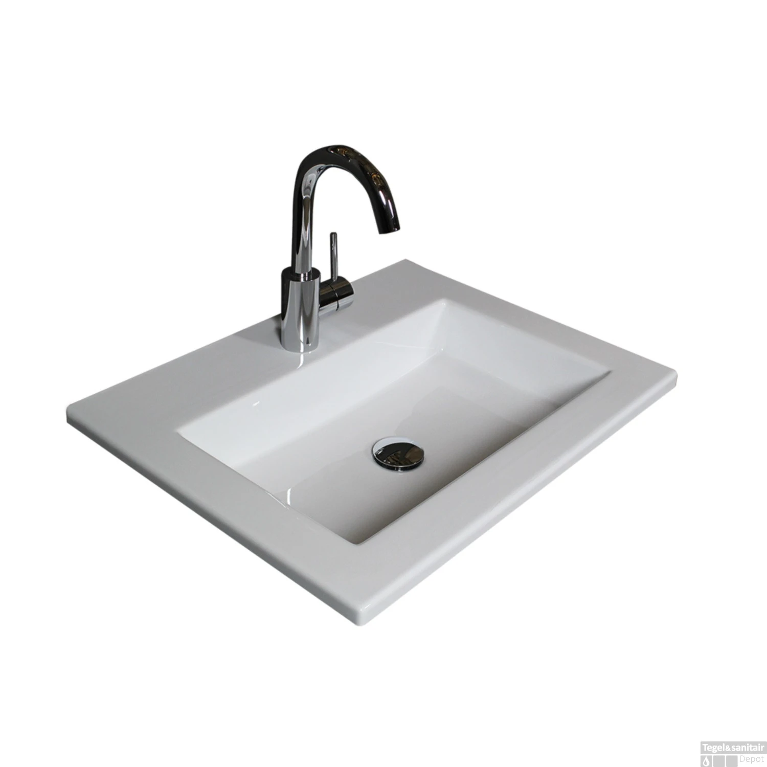 Badmeubelset BWS Salt 60x46cm Met Grepen (Kleurkeuze) 2 Lades Met Wastafel Acryl Scotch Oak - Afbeelding 7