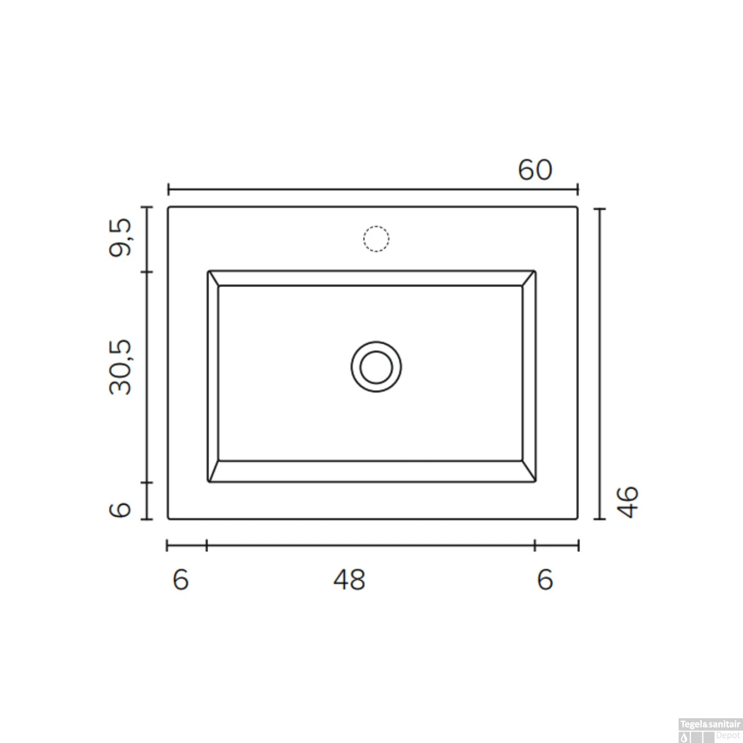 Badmeubelset BWS Salt 60x46cm Met Grepen (Kleurkeuze) 2 Lades Met Wastafel Acryl Scotch Oak - Afbeelding 8