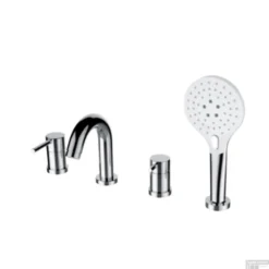 Badrandkraan GRB Time 4-Wegs Met Handdouche Messing Chroom