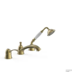 Badrandkraan Tres Clasic Mengkraan Incl. Handdouche Verouderd Messing Mat