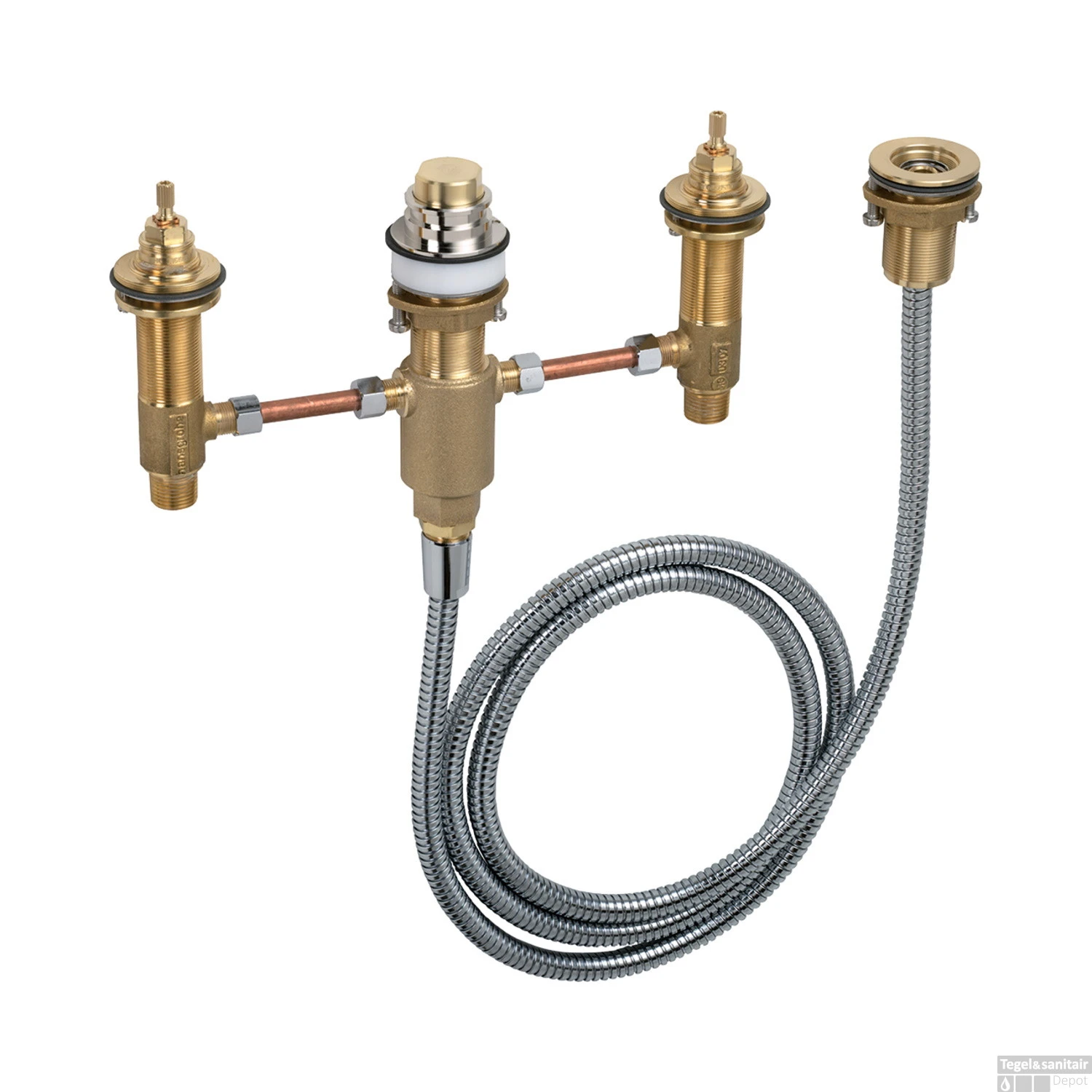 Badrandmengkraan Inbouwdeel HansGrohe Vernis Blend 4-gats 1 Badrandmengkraan Inbouwdeel HansGrohe Vernis Blend 4-gats