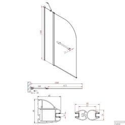 Badwand Boss & Wessing Bibi Afgerond 100x140cm Scharnierend Omkeerbaar 6mm -Baden Luxe Verkoop badwand boss wessing bibi afgerond 100x140cm scharnierend omkeerbaar 6mm tech
