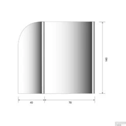 Badwand Royal 6 Mm Glas 70/40x140 Cm Chroom 5 Badwand Royal 6 Mm Glas 70/40x140 Cm Chroom -Baden Luxe Verkoop badwand royal 6 mm glas 70 40x140 cm chroom tech