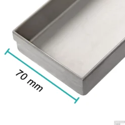 RVS Douchegoot BASIC Met Uitneembaar Sifon 90x7cm 6,7cm Diep STANDAARD ROOSTER 12 RVS Douchegoot BASIC Met Uitneembaar Sifon 90x7cm 6,7cm Diep STANDAARD ROOSTER -Baden Luxe Verkoop basic design rooster 90cm 5