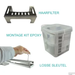 RVS Douchegoot BASIC Met Uitneembaar Sifon 80x7cm 6,7cm Diep TEGEL ROOSTER -Baden Luxe Verkoop basic tegel rooster 80cm 8