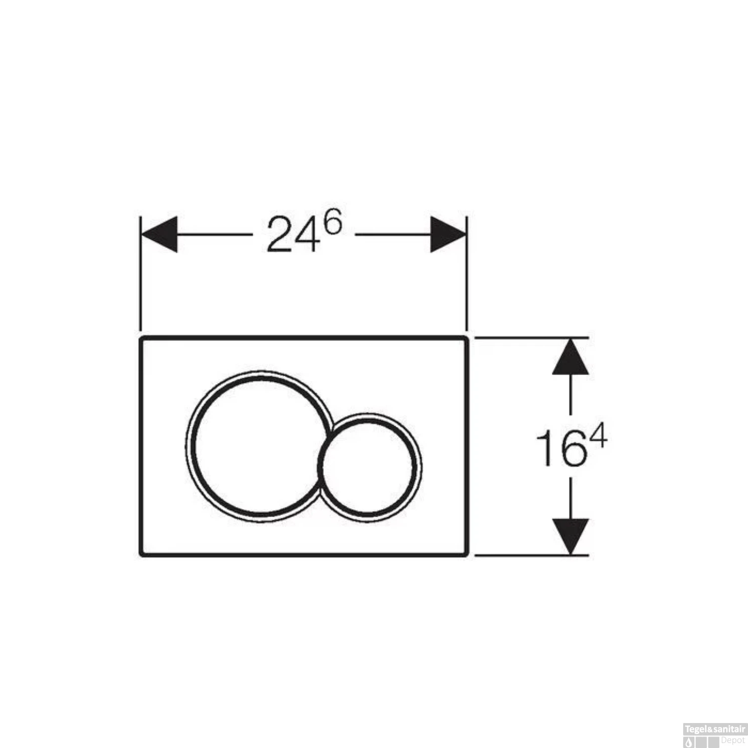 Bedieningsplaat Geberit Sigma 01 Frontbediening Mat Legergroen 2 Bedieningsplaat Geberit Sigma 01 Frontbediening Mat Legergroen - Afbeelding 2