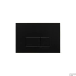 Bedieningsplaat Qeramiq Push Met DualfFush Frontbediening Metaal Rechthoek Mat Zwart